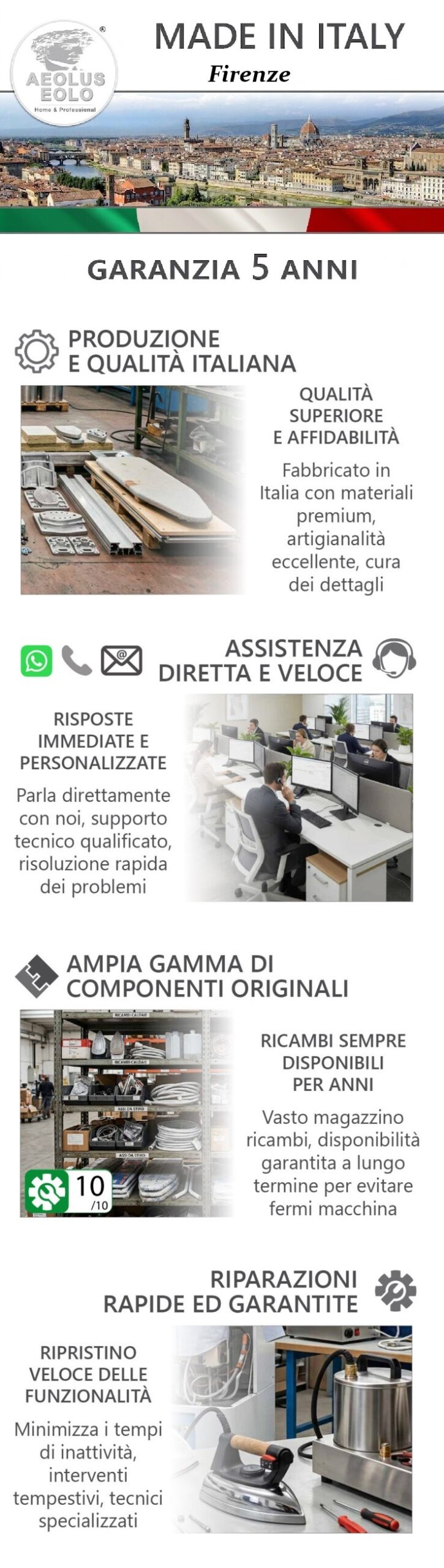 Ferri da stiro con caldaia